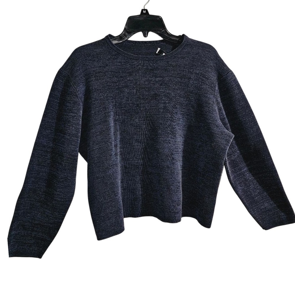 Calibrate Mens Cotton Navy Crew Neck Sweater Long Sleeve Pullover Blue Size M - Picture 3 of 10
